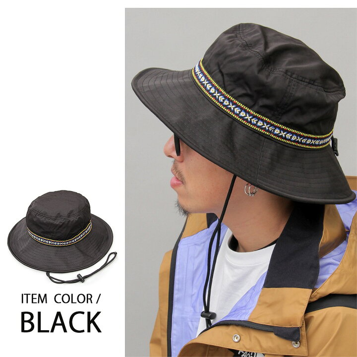 サファリハット UVカット つば広 帽子 男女兼用 フリーサイズ グレー 灰色 通販