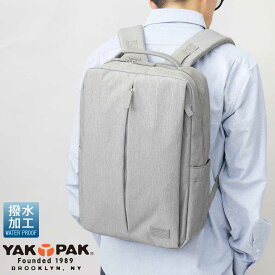 YAKPAK ヤックパック バックパック スクエア スリム型 リュック リュックサック 撥水加工 ビジネスリュック 大容量 メンズ シンプル 無地