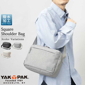 YAKPAK ヤックパック バッグ ショルダーバッグ スクエア型 ビジネス対応 撥水加工 メンズ シンプル コンパクト スクエアショルダーバッグ ハイスペックモデル