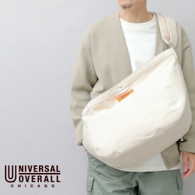 UNIVERSAL OVERALL ユニバーサルオーバーオール ニュース ペーパーバッグ メッセンジャーバッグ キャンバス ショルダーバッグ 大容量 シンプル ユニセックス メンズ レディース