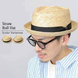 ハット 麦わら帽子 メンズ 麦わら 帽子 ストローハット 中折れハット 麦わらハット 無地 春 夏 春夏 リボン 日よけ 涼しい 軽量 おしゃれ