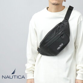 NAUTICA ノーティカ ボディバッグ ウエストポーチ ウエストバッグ 斜め掛け ワンショルダーバッグ シンプル 無地 330D ナイロン カジュアル メンズ