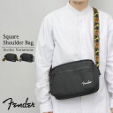 Fender フェンダー バッグ ショルダーバッグ ショルダー メンズ 黒 シンプル 横型 スクエア型 スクエアショルダー バ…