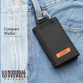 UNIVERSAL OVERALL ユニバーサルオーバーオール コンパクトウォレット ウォレット 財布 コンパクト シンプル black 黒 メンズ ユニセックス 三つ折り財布 多機能