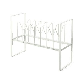 シンク下収納 [シンク下高さ調整鍋蓋&フライパン収納ラック 2段 タワー] tower ［山崎実業］ ホワイト キッチン シンク下 フライパン 鍋蓋 収納 ラック スタンド 5593【Glad Life】【ポイント5倍】