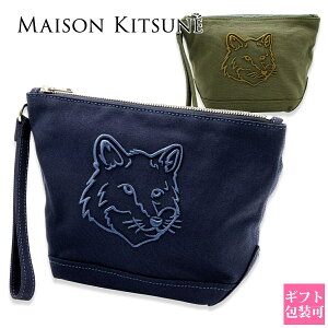 ���]���L�c�l �|�[�` MAISON KITSUNE �|�[�` �����Y ���f�B�[�X �X�g���b�v�t FOX HEAD ZIPPED POUCH LW05301WW0107 maisonkitsune �|�[�` �������� ���� �o�j�e�B�|�[�` ���킢�� �o�j�e�B �|�[�` �u�����h ��