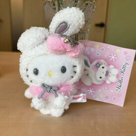 【即納/新品】サンリオ ラムネ＆マスコットホルダー 雪うさぎ (選べる2種) | ハローキティ マイメロディ Hello Kitty My Melody ぬいぐるみ キーホルダー クリスマス 2024 限定 ギフト プレゼント