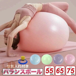 ヨガボール バランスボール 55cm 65cm 75cm フットポンプ付き 空気入れ セット アンチバースト 椅子 体幹トレーニング ダイエット 器具 産後 バランス エクササイズ フィットネスボール ジムボ