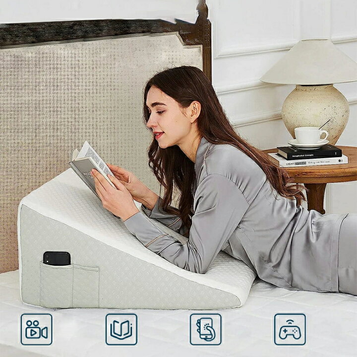 楽天市場】ウェッジピロー 睡眠用 低反発素材 ベッドウェッジ枕 三角 