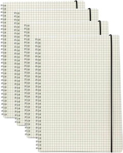 ノート B5 横罫ハードカバー ノート 手帳 横罫線入り A4*4 ノート 17.28 ページ 方眼 しおり紐 8mmの罫線幅 リングカバータイプ プレゼント-ライトグレー notebook ソフトリ