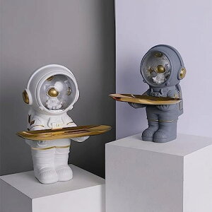 小物置き メガネスタンド インテリア 鍵置き インテリア雑貨 創造的な宇宙飛行士の像 おもしろ雑貨 インテリア おしゃれ 収納トレイ 家の装飾 宇宙飛行士 キー収納トレイ 玄関収納 卓上収