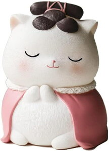 猫 置物 ミニ猫 置き物 猫ちゃん人形 キャット 飾り物 焼いたケーキの飾り付け 卓上小物 車用オーナメント 茶寵 縁起物 車 雑貨 小さい 贈り物 愛らしい 陶磁器