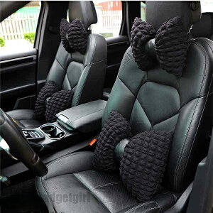 クッションセット 2点セット 背もたれ クッション 低反発 ネックパッド+腰クッション 腰楽クッション ソファクッション 自宅用 運転 背中 背当て ネックパッド車 首 運転 車用品 旅行 ドラ