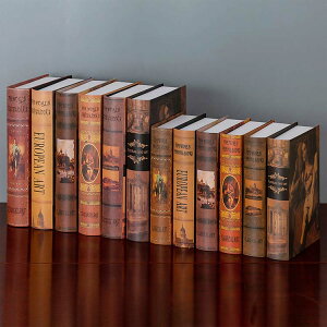 アート レトロ ブック 本 12冊セット!洋書 模型 飾り 本 ダミー フェイク book アンティーク 調 ディスプレイ イミテーション