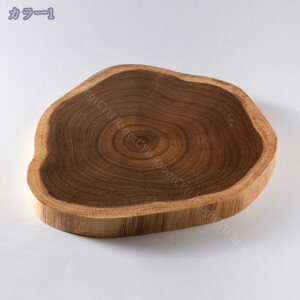 チークウッドの輪切りステージトレイ L-約2.5cm 約23-42×2.5cm カッティングボード 木製 ウッドトレー ウッドプレート ウッドトレイ トレイ トレー フラワースタンド 室内 花台 切り株 ナチュラ