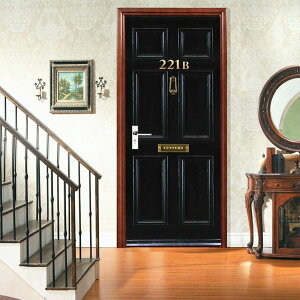 欧米 レトロ 3D壁紙 おしゃれ ステッカー ドアステッカー 壁画 自己粘着防水壁紙 インテリア リビングルーム 家 店舗 装飾