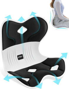 姿勢矯正 椅子人体工学 クッション 高反発メモリー綿 骨盤から腰をサポート軽量 クッション 猫背改善 てこの原理 骨盤矯正 通気性 150kgに耐え オフィス テレワーク 男性 女性 友達 学生 両親