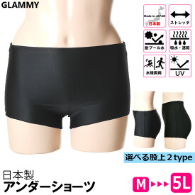 クーポン使える 日本製M～5L【1枚 2枚 3枚 10枚】水着 アンダーショーツ インナー 大きいサイズ ボックス ハイウエスト 深め レディース 体型カバー 水着の下 UVカット UPF50+ スポーツ フィットネス ビキニ別売 水陸両用 女性 メール便 定形外郵便 tei /i-u-0019
