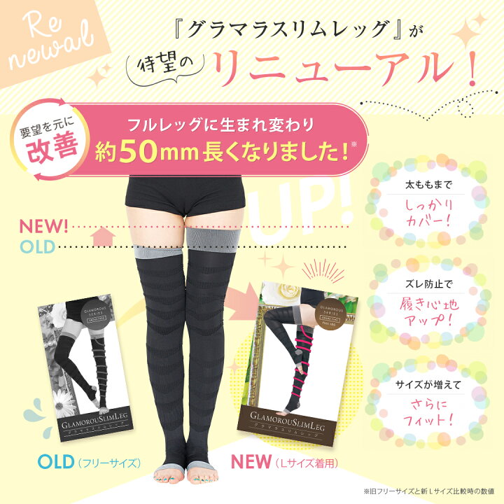 楽天市場】本日5%OFF☆ 着圧ソックス グラマラスパッツ スリムレッグ 