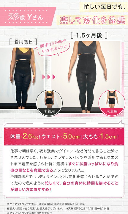 楽天市場】本日5%OFF☆ 着圧レギンス 4枚セット グラマラスパッツ 着圧 