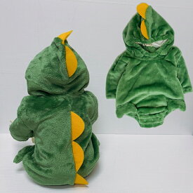 恐竜ロンパース　恐竜　ロンパース　もこもこ　着ぐるみ　赤ちゃん ドラゴン 辰年 辰 ベビー　カバーオール　70cm 80cm 干支 正月 ぬいぐるみ 男の子 新生児 変身 肌着 防寒着 かわいい クリスマス プレゼント 出産祝い おそろい うさぎ