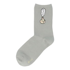 ちいかわ クルー丈 ハァ〜？ ソックス ワンポイント うさぎ刺繍 靴下 レディース キャラクター 03197025