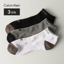 【送料無料】【3足セット】Calvin Klein カルバンクライン 足底パイルでクッション性＋耐久性抜群！ 抗菌防臭 アーチサポート スニーカー丈 レディース メンズ カジュアル ソックス 男性 紳士 女性 婦人 プレゼント ギフト 92572501
