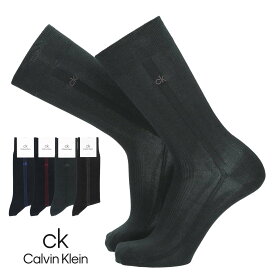 セール！30％OFF Calvin Klein カルバンクライン 抗菌防臭 センターストライプ クルー丈 ビジネス ソックス メンズ 男性 靴下 プレゼント ギフト 02562334 公式ショップ 正規ライセンス商品