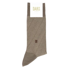 DAKS ダックス 抗菌防臭 履き口ゆったり かかとしっかりホールド ダイヤゴナルDD刺繍 クルー丈 メンズ ビジネス ソックス 靴下 男性 プレゼント ギフト 02502553