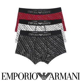 セール！50％OFF EMPORIO ARMANI エンポリオ アルマーニ ALL OVER LOGO オール オーバー ロゴ ボクサーパンツ ブランド コットン 綿 前閉じ EUサイズ 男性 メンズ プレゼント 無料ラッピング 贈答 アンダーウェア ギフト 54075069 公式ショップ 正規ライセンス商品