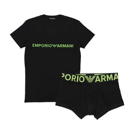 セール！50％OFF EMPORIO ARMANI エンポリオ アルマーニ 上下セット Tシャツ＆ボクサーパンツ ストレッチコットン STRECH COTTON UNDERWEAR SET EUサイズ 男性 メンズ プレゼント 無料ラッピング ギフト 54075164 公式ショップ 正規ライセンス商品