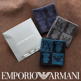 【メール便全国220円】EMPORIO ARMANI （ エンポリオ アルマーニ ） マンガベア 綿100％ タオル ミニタオル ハンドタオル ハンカチ ブランド 男性 メンズ プレゼント 無料ラッピング 贈答 ギフト 転勤 送別 02340014 公式ショップ 正規ライセンス商品