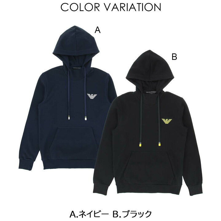 楽天市場】EMPORIO ARMANI エンポリオ アルマーニ ICONIC TERRY HOODED  