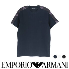 セール！ EMPORIO ARMANI エンポリオ アルマーニ TEXTURED LOGOBAND CREW NECK T-SHIRT 半袖 Tシャツ EUサイズ メンズ 男性 プレゼント 無料ラッピング ギフト 54007737 公式ショップ 正規ライセンス商品