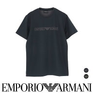 セール！ EMPORIO ARMANI エンポリオ アルマーニ JACQUARD LOGO CREW NECK T-SHIRT ヘンリーネック 半袖…