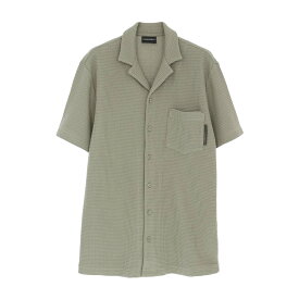 セール！ EMPORIO ARMANI エンポリオ アルマーニ WAFFLE JERSEY SHIRT ヘンリーネック 半袖シャツ EUサイズ メンズ 男性 プレゼント 無料ラッピング ギフト 54007923
