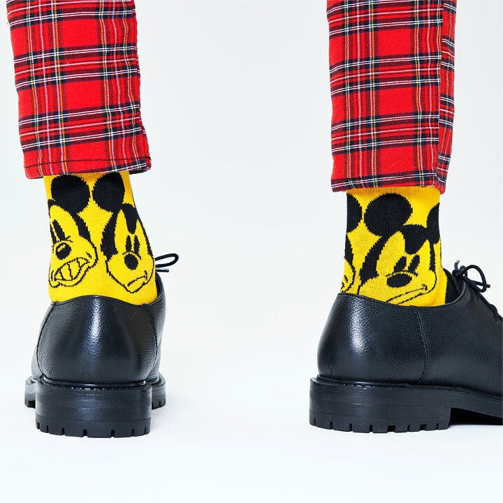 セール 44 Off ハッピーソックス Happy Socks Disney ディズニー Mickey Time ミッキータイム クルー丈 ソックス 靴下 メンズ 男性 紳士 プレゼント 贈答 ギフト バレンタイン 品質が