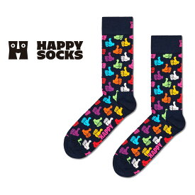 セール！20％OFF Happy Socks ハッピーソックス Thumbs Up （ サムズ アップ ）クルー丈 ソックス 靴下 ユニセックス メンズ ＆ レディース プレゼント 無料ラッピング ギフト 10201112