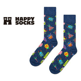 Happy Socks ハッピーソックス Bugs （ バグ ） クルー丈 ソックス 靴下 ユニセックス メンズ ＆ レディース プレゼント 無料ラッピング ギフト 10231083
