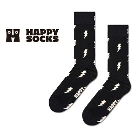 セール！20％OFF Happy Socks ハッピーソックス Flash （ フラッシュ ）クルー丈 ソックス 靴下 ユニセックス メンズ ＆ レディース プレゼント 無料ラッピング ギフト 10231109