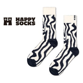 Happy Socks ハッピーソックス Psychedelic Zebra（ サイケデリック ゼブラ ） クルー丈 ソックス 靴下 ユニセックス メンズ ＆ レディース プレゼント 無料ラッピング ギフト 10231148