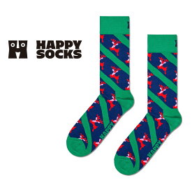 Happy Socks ハッピーソックス Reindeer （ レインディア ）クルー丈 ソックス 靴下 ユニセックス メンズ ＆ レディース プレゼント 無料ラッピング ギフト 10231153