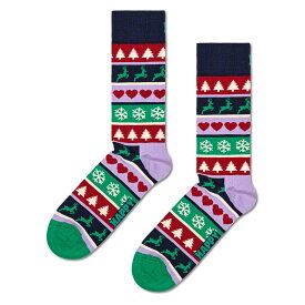 セール！20％OFF Happy Socks ハッピーソックス Christmas Stripe（ クリスマス ストライプ ）クルー丈 ソックス 靴下 ユニセックス メンズ ＆ レディース プレゼント 無料ラッピング ギフト 10231173