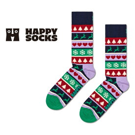 セール！20％OFF Happy Socks ハッピーソックス Christmas Stripe（ クリスマス ストライプ ）クルー丈 ソックス 靴下 ユニセックス メンズ ＆ レディース プレゼント 無料ラッピング ギフト 10231173