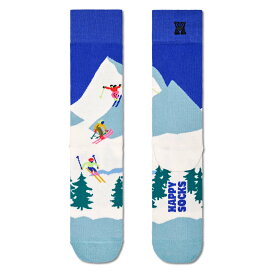 Happy Socks ハッピーソックス Downhill Skiing （ ダウンヒル スキー ）クルー丈 ソックス 靴下 ユニセックス メンズ ＆ レディース プレゼント 無料ラッピング ギフト 10231180