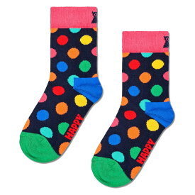 Happy Socks ハッピーソックス BIG DOT （ ビッグ ドット ） 子供 クルー丈 ソックス 靴下 KIDS ジュニア キッズ 12201101