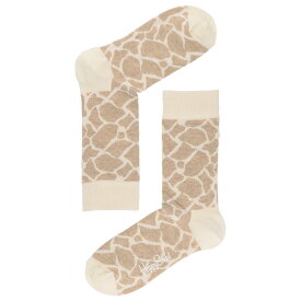 Happy Socks ハッピーソックス GIRAFFE（ジラフ） クルー丈 ソックス 靴下 ユニセックス メンズ ＆ レディス プレゼント 無料ラッピング ギフト 11233131