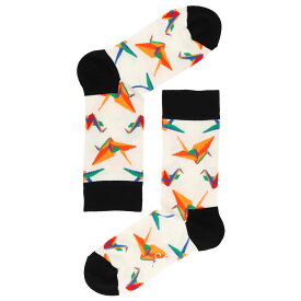 セール！30％OFF Happy Socks ハッピーソックス ORIGAMI（オリガミ） クルー丈 ソックス 靴下 ユニセックス 23-25.5cm レディース プレゼント 無料ラッピング ギフト 11233135
