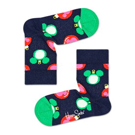 セール！50％OFF Happy Socks ハッピーソックス 【Limited】Happy Socks × Disney ( ディズニー ) Baublelicious Sock（ バブリシャス ソック ） 子供 クルー丈 ソックス 靴下 KIDS ジュニア キッズ 12217021