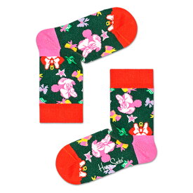 セール！41％OFF Happy Socks ハッピーソックス 【Limited】Happy Socks × Disney ( ディズニー ) Happy Minnie Sock （ ハッピー ミニー ソック ） 子供 クルー丈 ソックス 靴下 KIDS ジュニア キッズ 12217023
